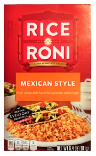 RICE RONI 'Mexican Style' Rice, Pasta & Flavorful Mexican Seasoning 181gr